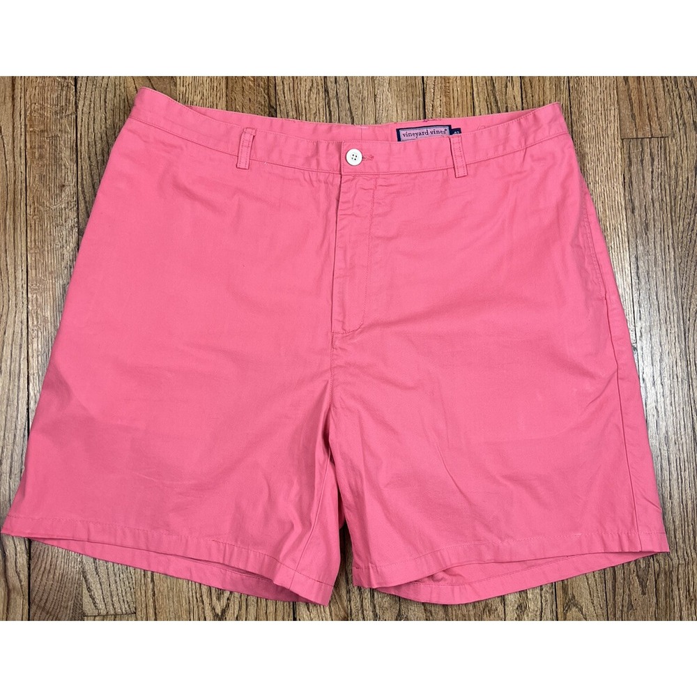 Vineyard Vines Club Shorts Golf Chino Pink Classic Logo Men's‎ Sz 40